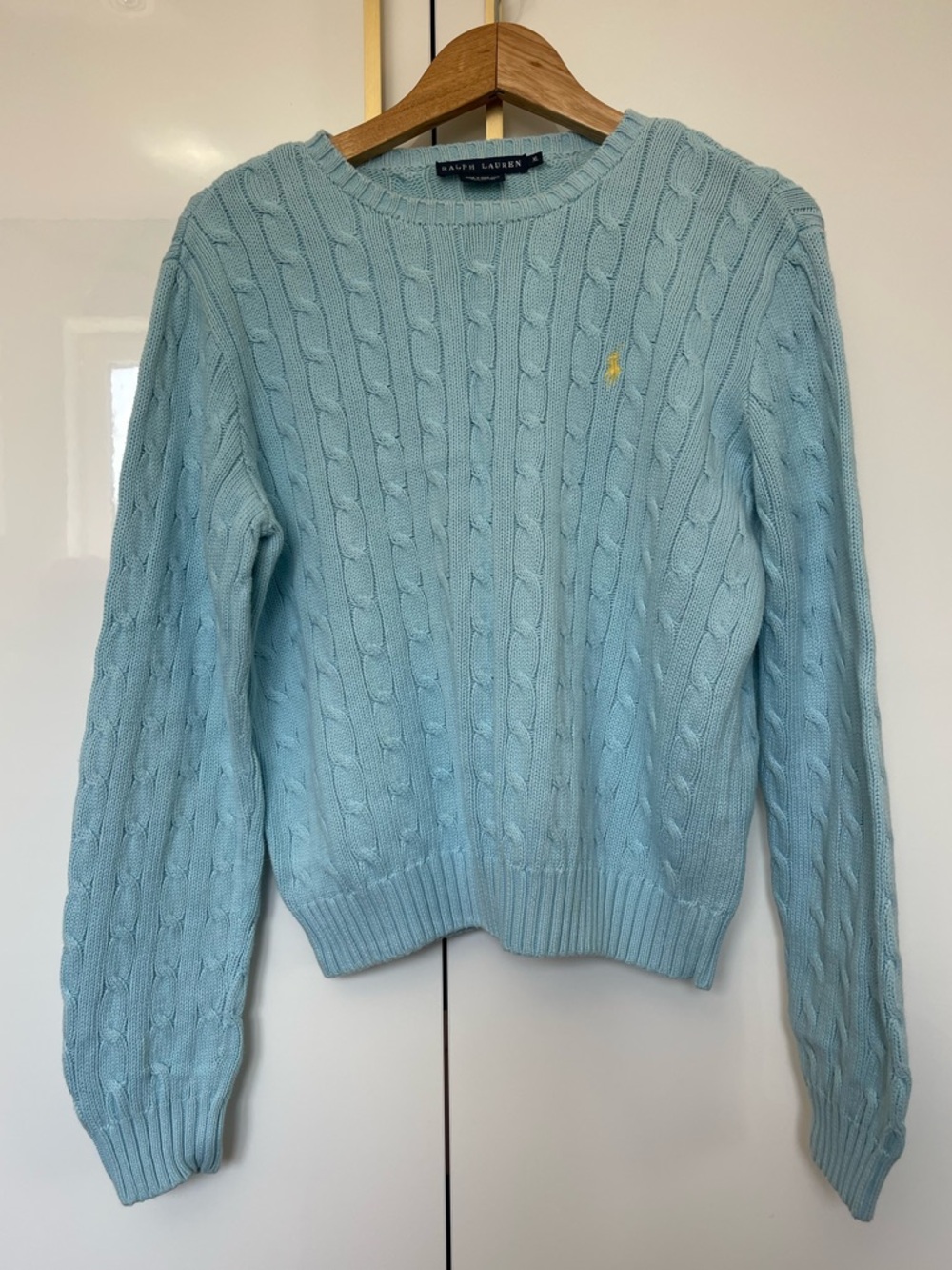 Ralph Lauren 100% cotton Cable Knit Sweater blue XL